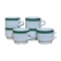 Lot 6 tasses en porcelaine blanc rayure vert
