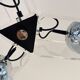 Vintage Chrome & Acrylic Pendant Lamp in the Style of Gino Sarfatti , 1970s