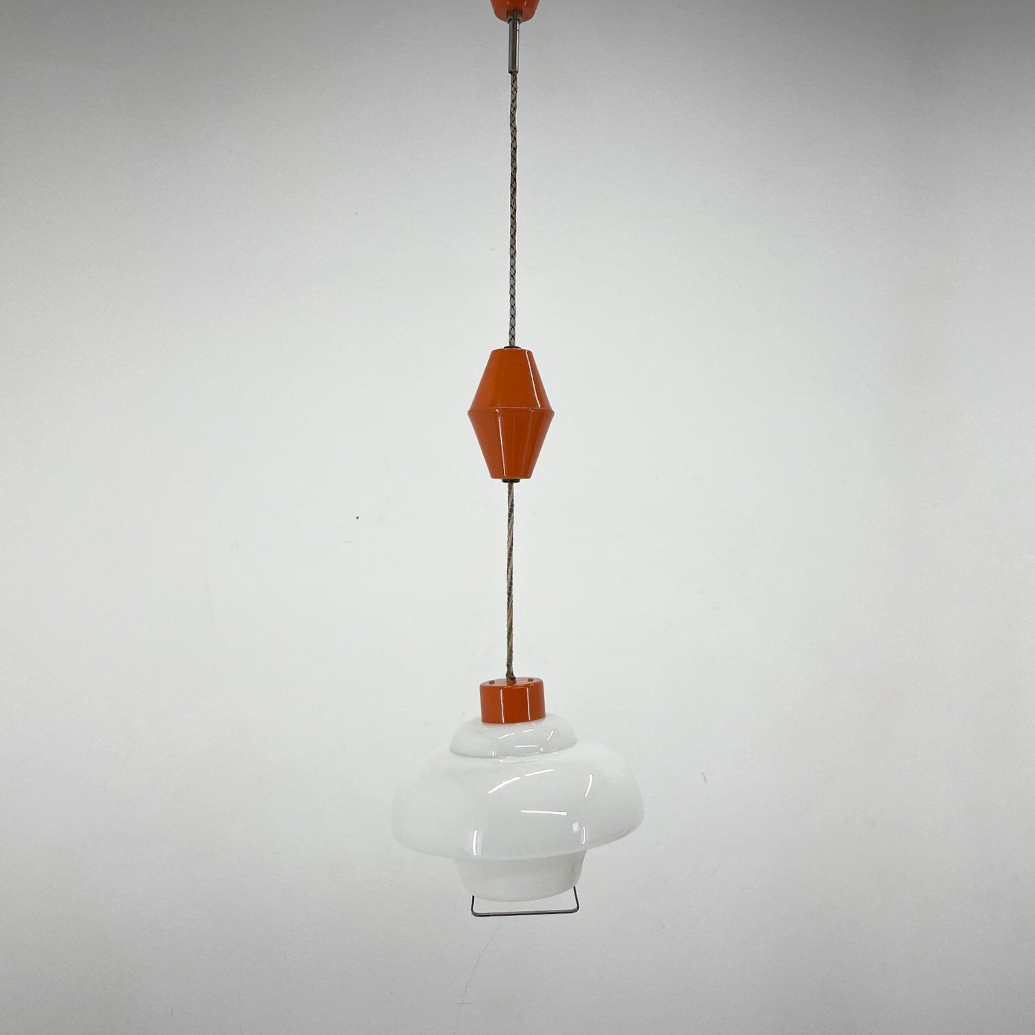 1950's Pull-down Pendant Light, Czechoslovakia