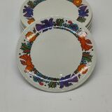 Set of 6 Villeroy and Boch Acapulco plates, diameter 15.5 cm