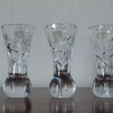 Trio de verres en cristal Bohemia