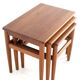 Set of 3 Danish Nesting Tables soldi teak - mid century modern design