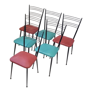 suite de 6 chaises vintage - 1950