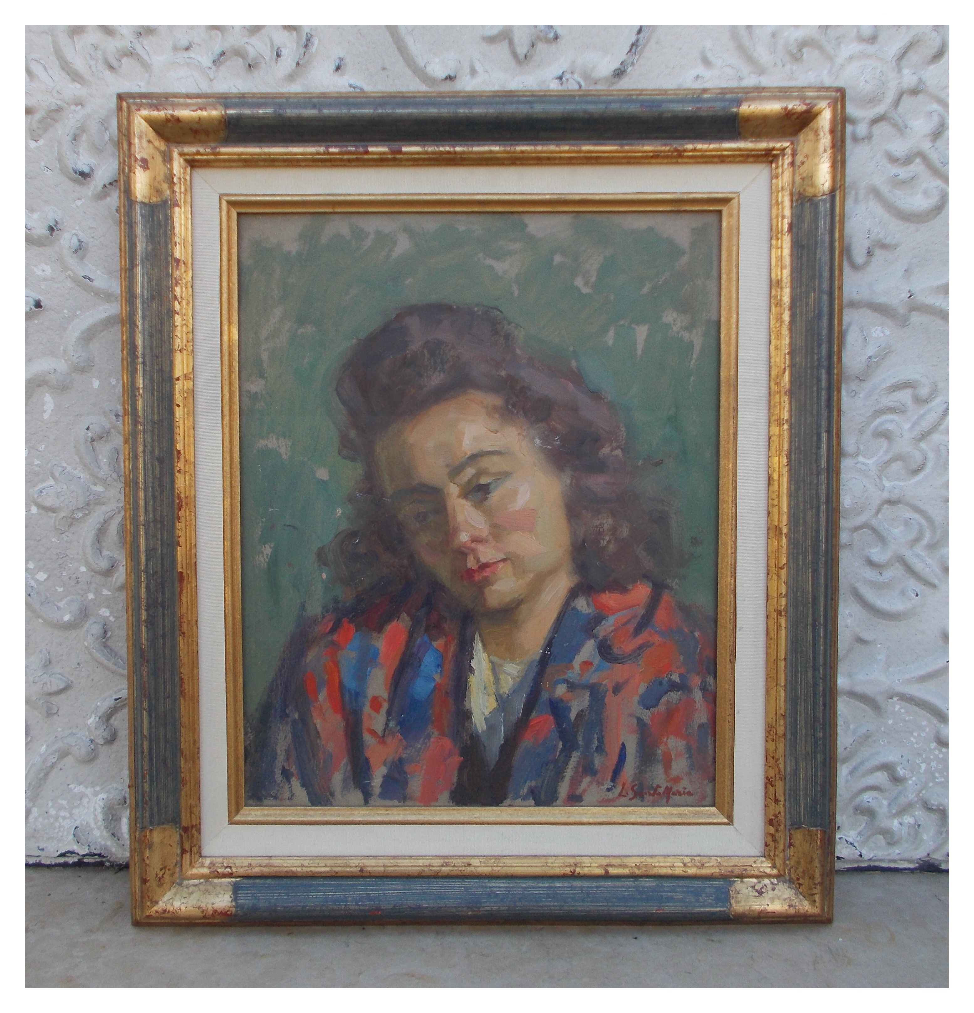 Leopoldo Santa Maria de Obregon Portrait of a woman Painting
