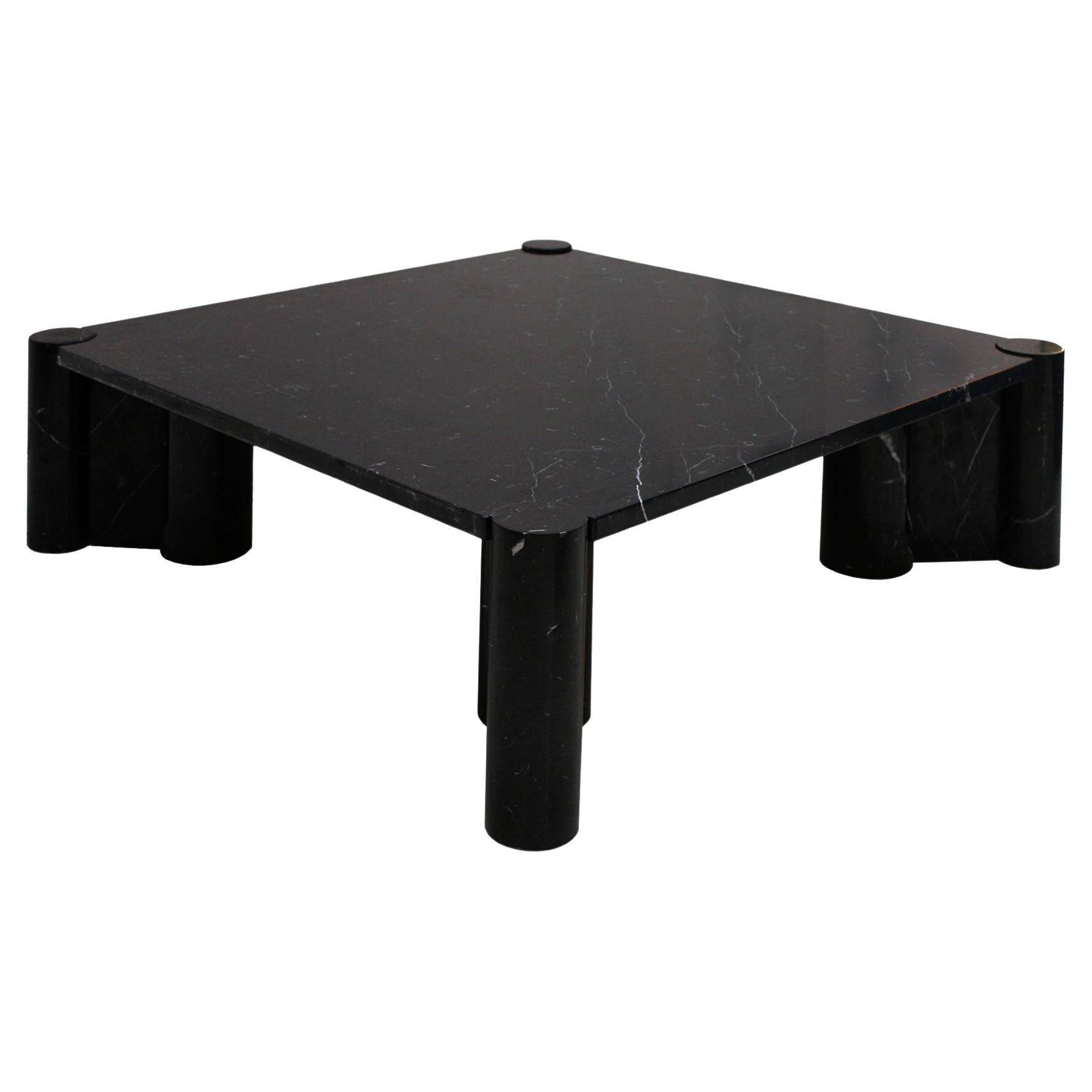 Gae Aulenti for Knoll Made of Black Marble Italian Square Coffee Table "Jumbo"