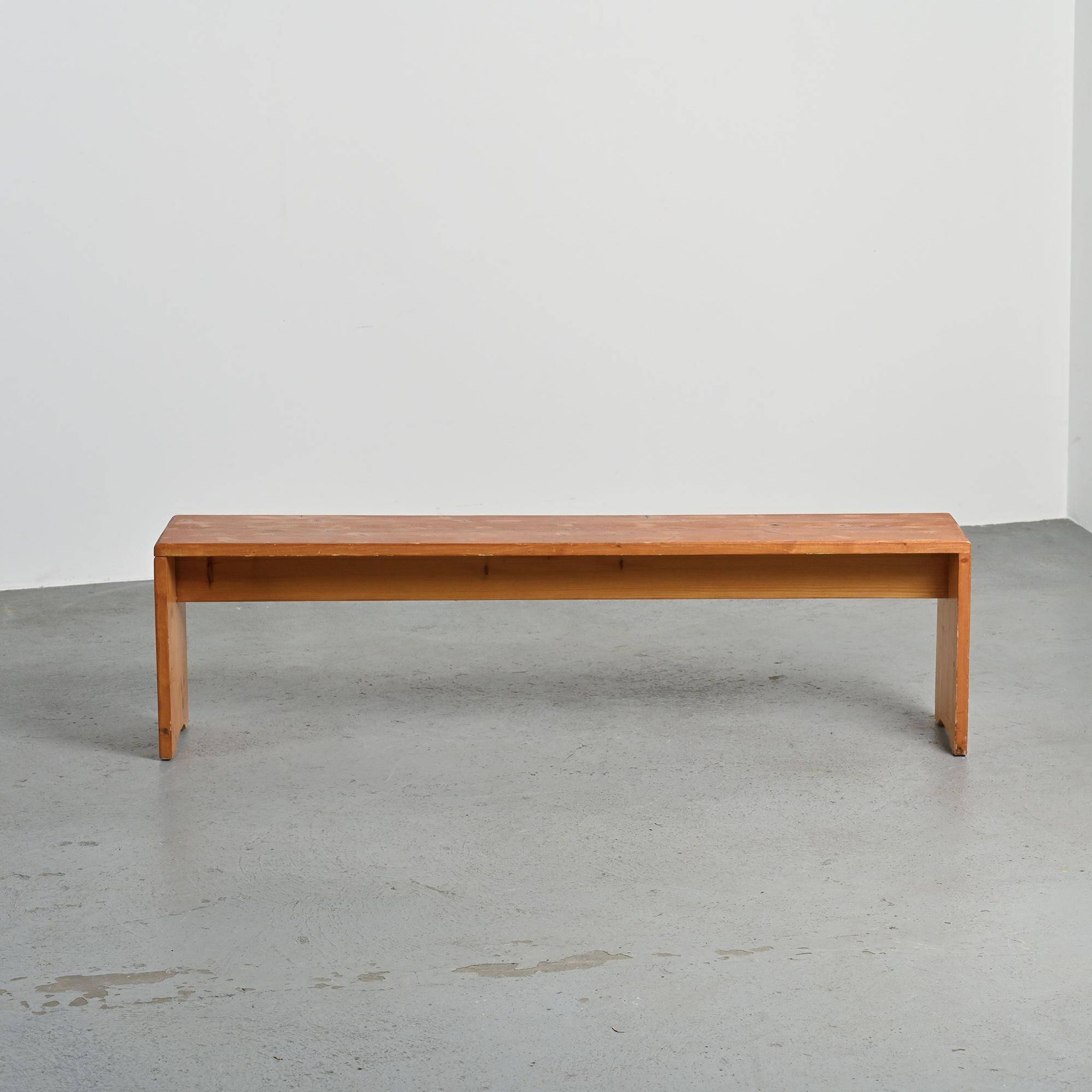 Mountain bench in solid pine, France, circa 1975