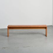 Mountain bench in solid pine, France, circa 1975