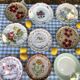 Exceptional set of 15 large mismatched plates.