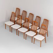 Set of 10 dining chairs by Kai Kristiansen for Schou Andersen (Denmark