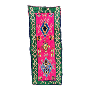 tapis rose couloir berbere - boucherouite