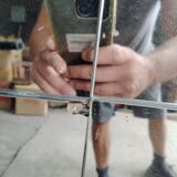 Old industrial type mirror