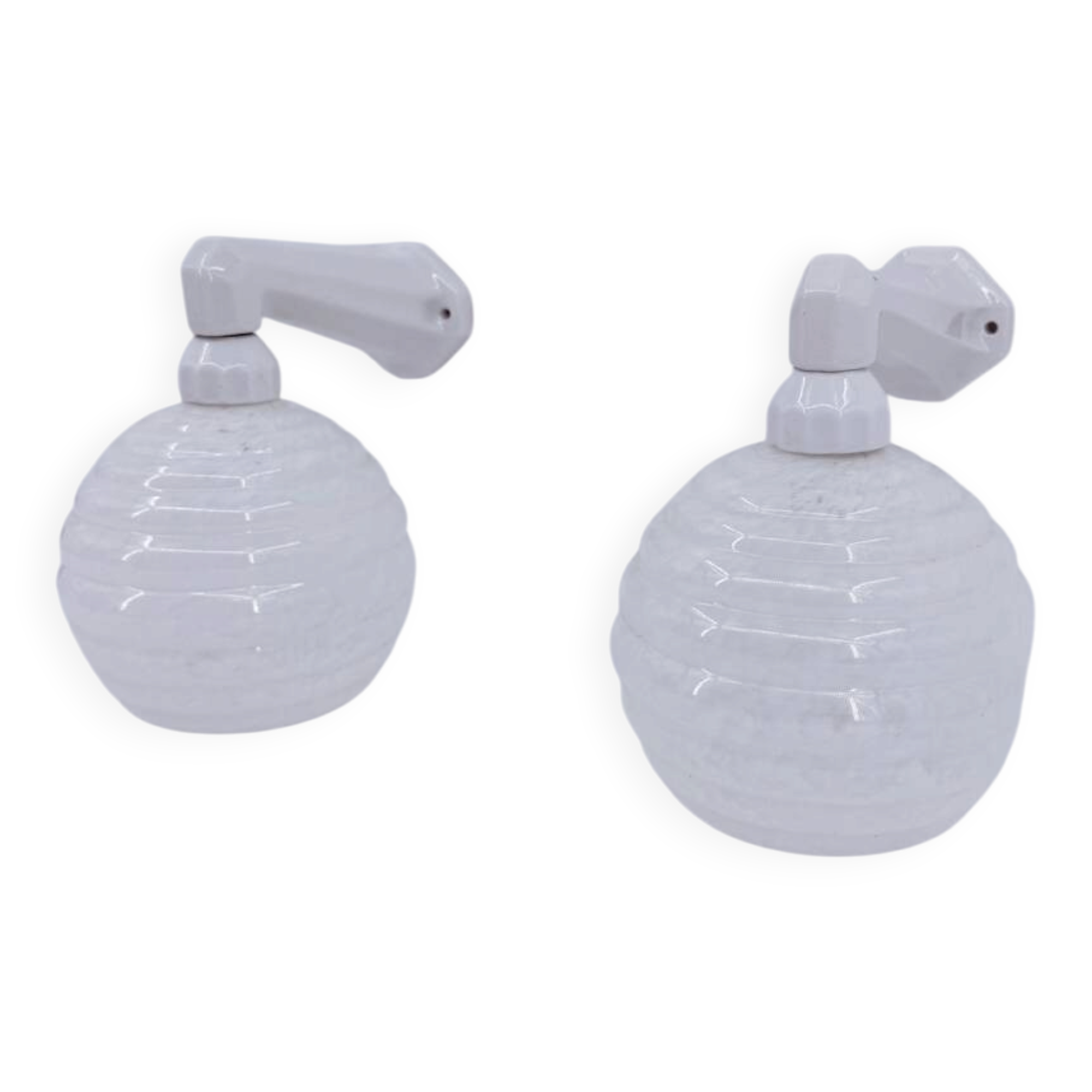 Pair of porcelain Art Deco wall lights
