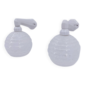 Pair of porcelain Art Deco wall lights