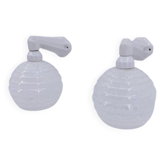 Pair of porcelain Art Deco wall lights