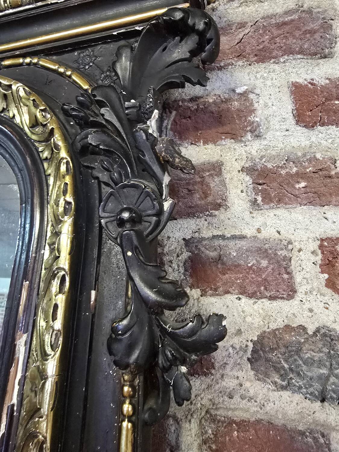 Napoleon III style panoramic mirror