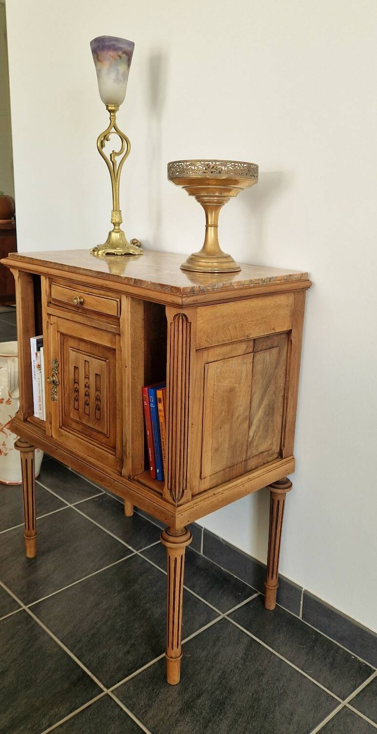 Louis XVI style wood and marble furniture