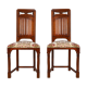 Pair of neo-Gothic chairs in Carved Walnut circa 1890