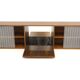 Console murale scandinave en noyer, Suède, 1960