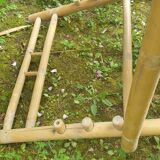 Pair of bamboo deck chairs, deckchairs