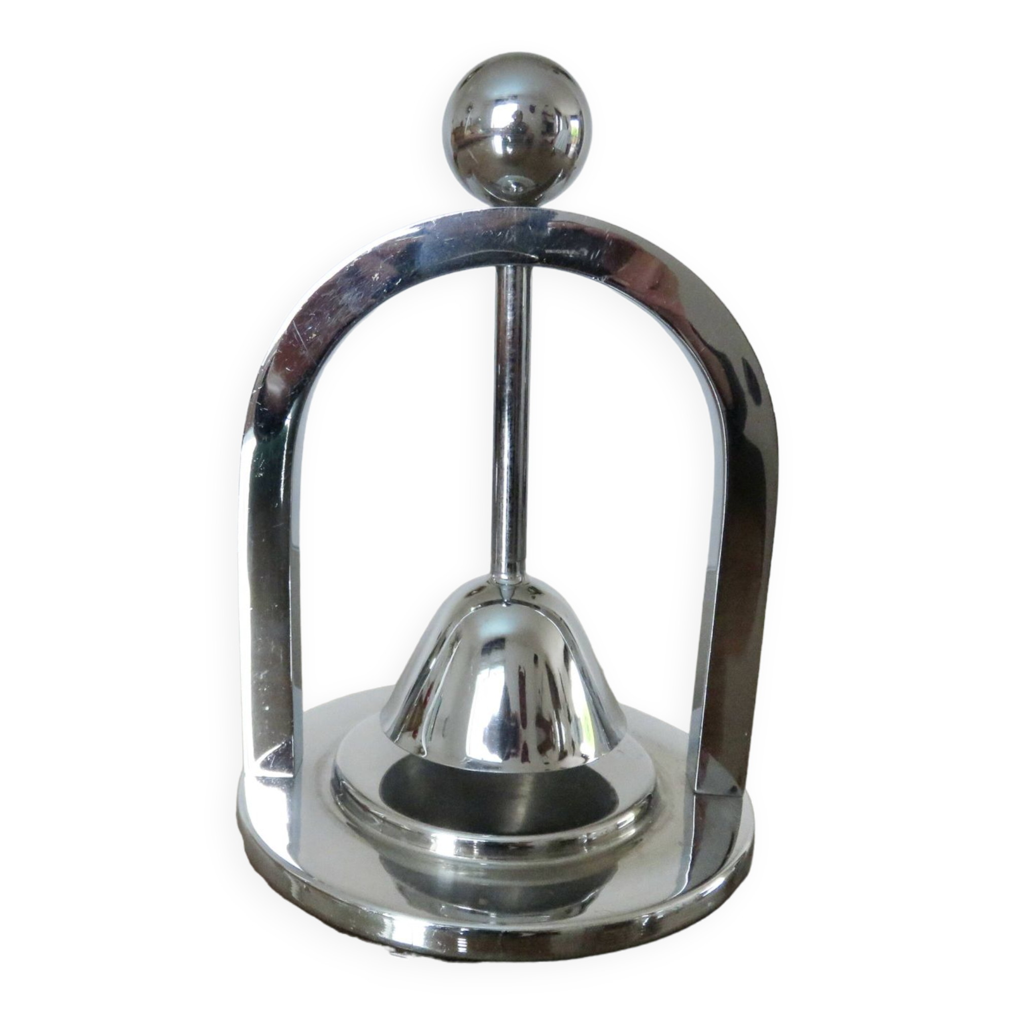 Art deco citrus press in chrome-plated brass 1930s 40s