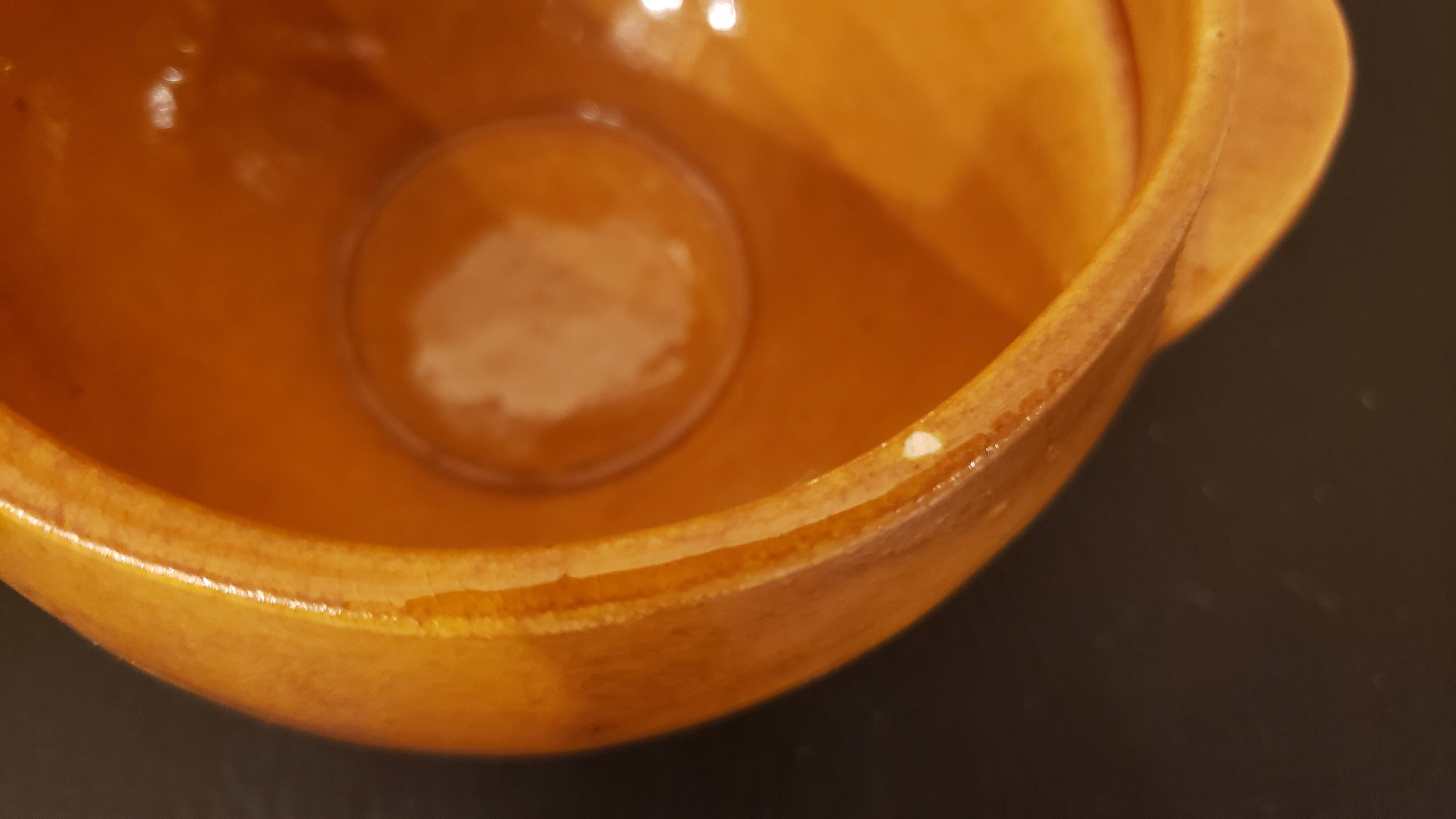6 stoneware bowls with handles - excellent condition