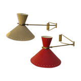 Diabolo sconces by René Mathieu circa 1950