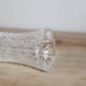 Small cut glass soliflore vase, geometric design, H 8 cm