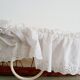1970s rattan cradle/bassinet with hood and arch