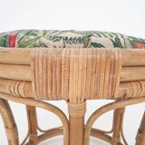 Vintage rattan stool, 1960's