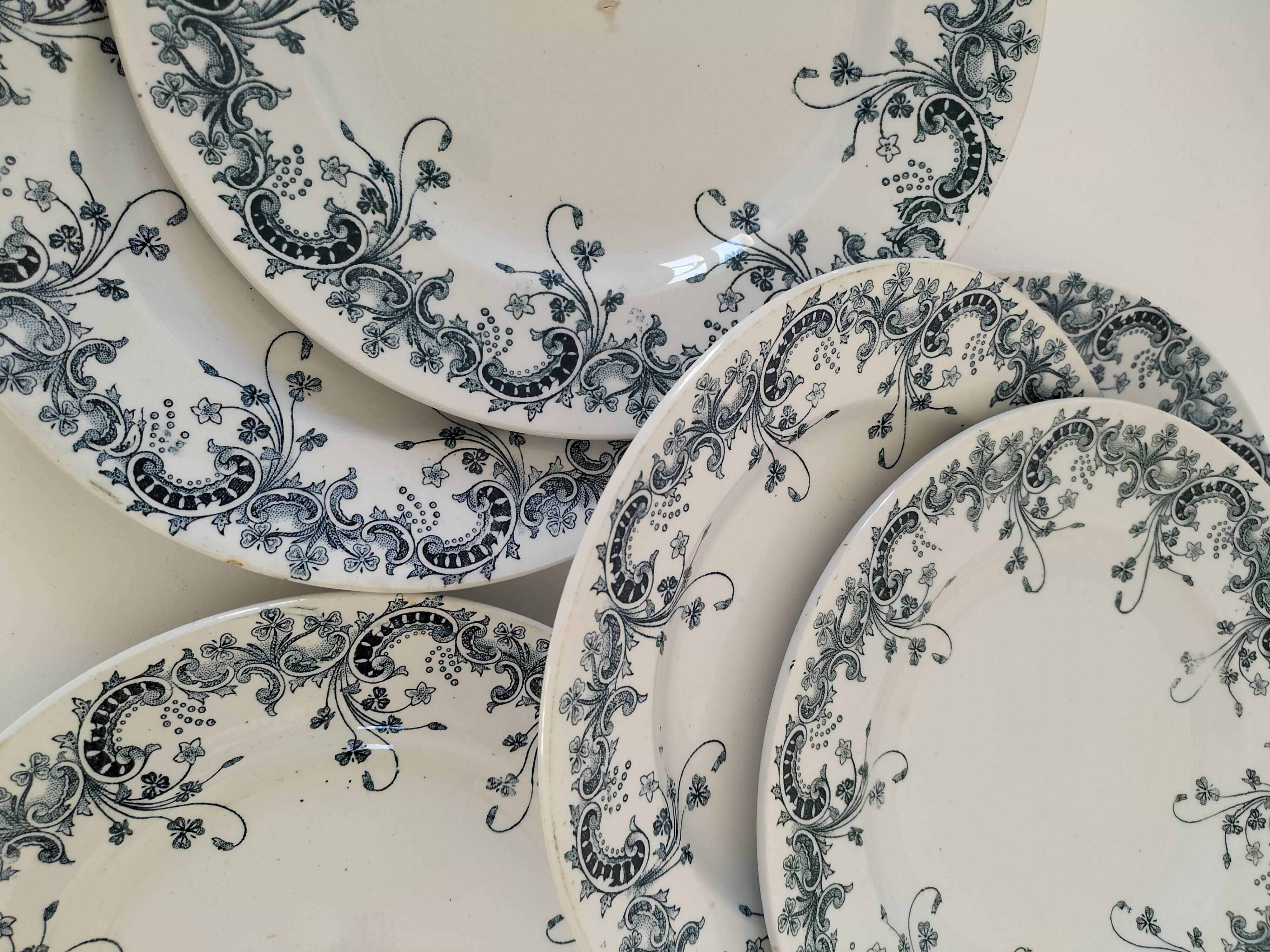 6 Saint-Amand Hamage ironstone plates – Byzantine decor