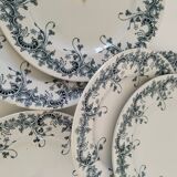 6 assiettes terre de fer Saint-Amand Hamage – décor Byzantin