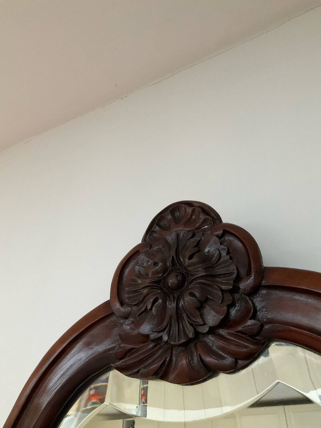 Rococo mahogany mirror