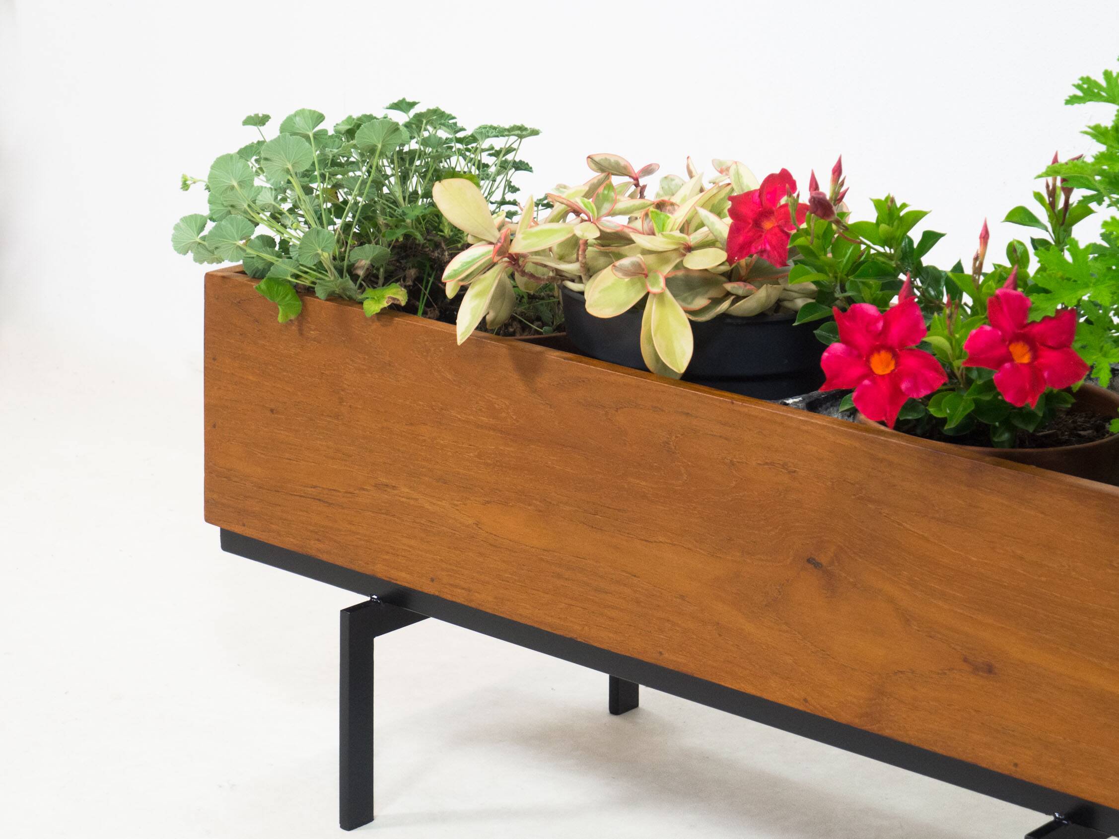 Vintage extra large teak planter