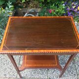 Inlaid console side table