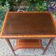 Inlaid console side table