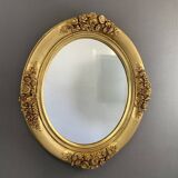 Miroir doré à motifs floraux XIXe siècle
