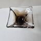 Murano Sommerso transparent brown glass catchall