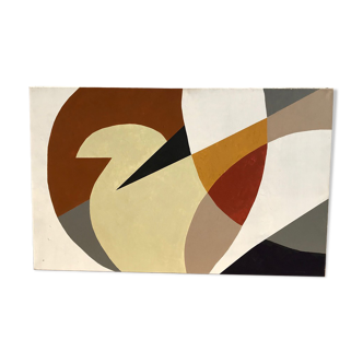 Large oil on abstract canvas