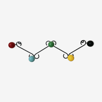 Porte manteaux 5 boules 60's