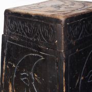 Antique Mystical Moon Stool / Step Stool / Secret Storage Box, circa 1900