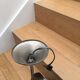 Vintage hanging lamp with 3 70s design steel bulbs