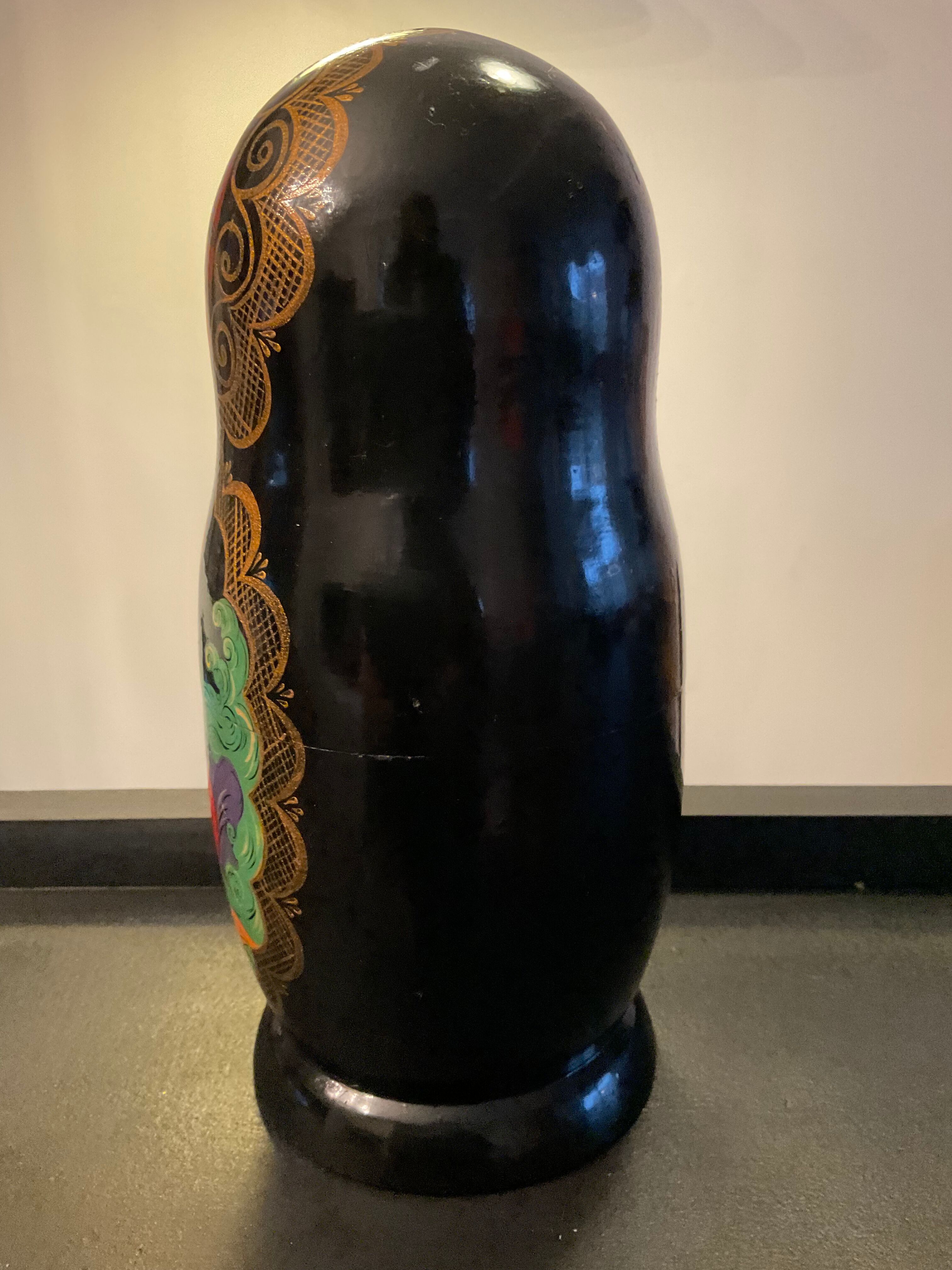 Series of 10 old Russian Matryoshka dolls