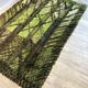 Öster Gyllen long pile carpet green brown Vintage Sweden