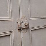 Double cupboard door front in old painted fir