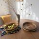 Round rattan and brass trays 1970 by Gabriella Crespi
