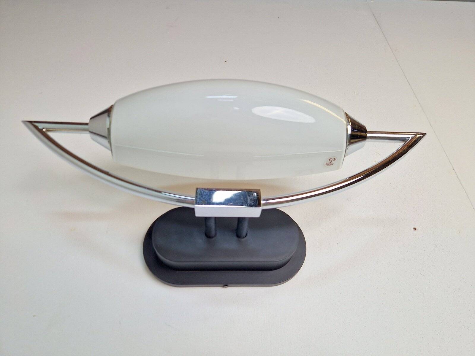 Vintage Bolero Wall Lamp in White Glass by Dieter Sieger for Peill & Putzler, Germany, 1970s