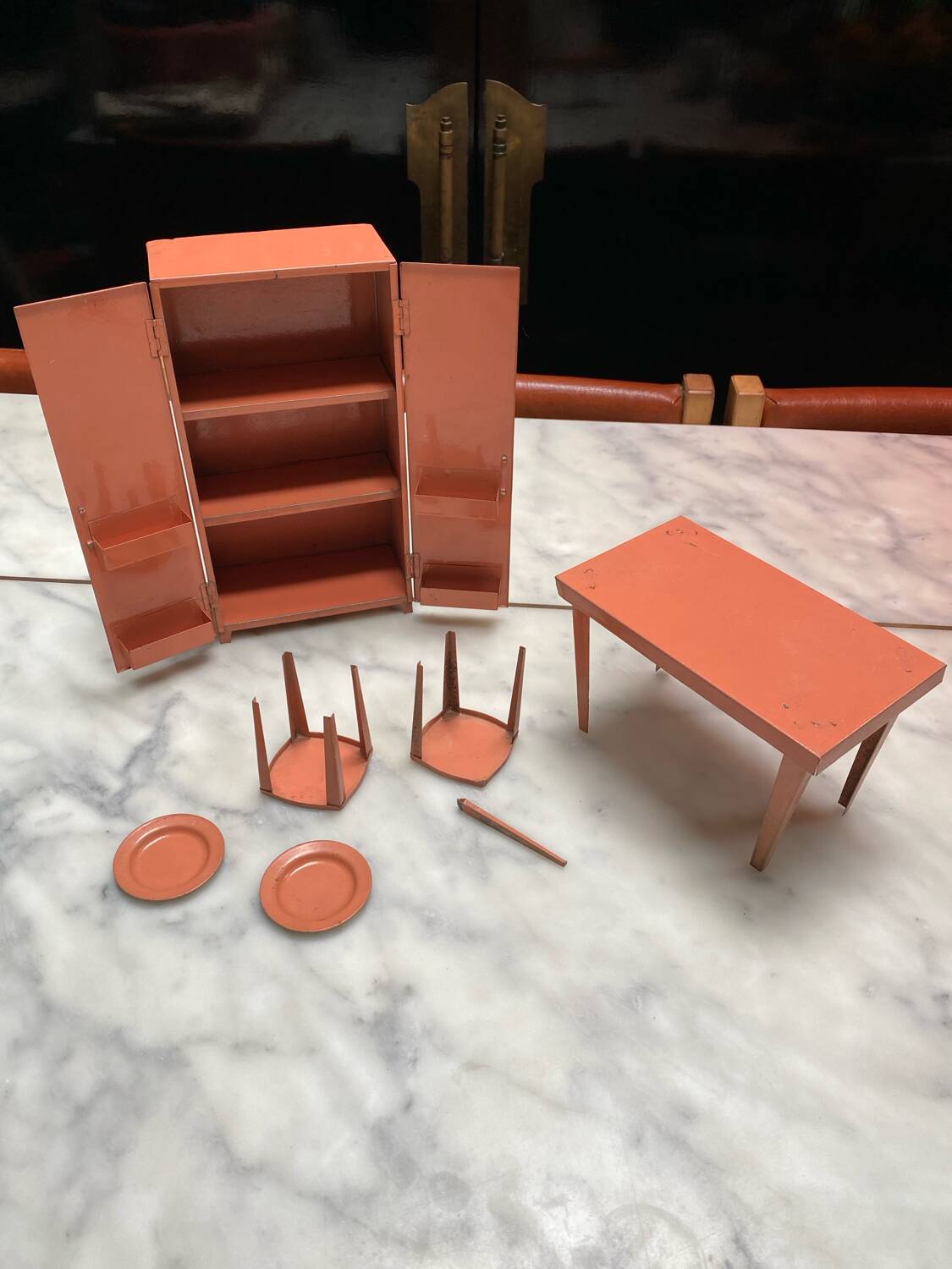 Old metal doll furniture from the 50s