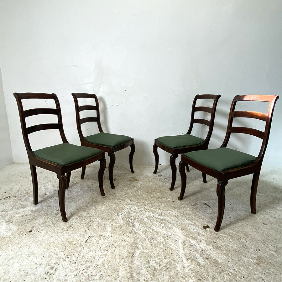 Set of 4 nineteenth century mahogany chairs
