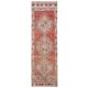1970s Vintage Turkish Hand-Knotted Wool Cotton Red Runner Rug 90x307