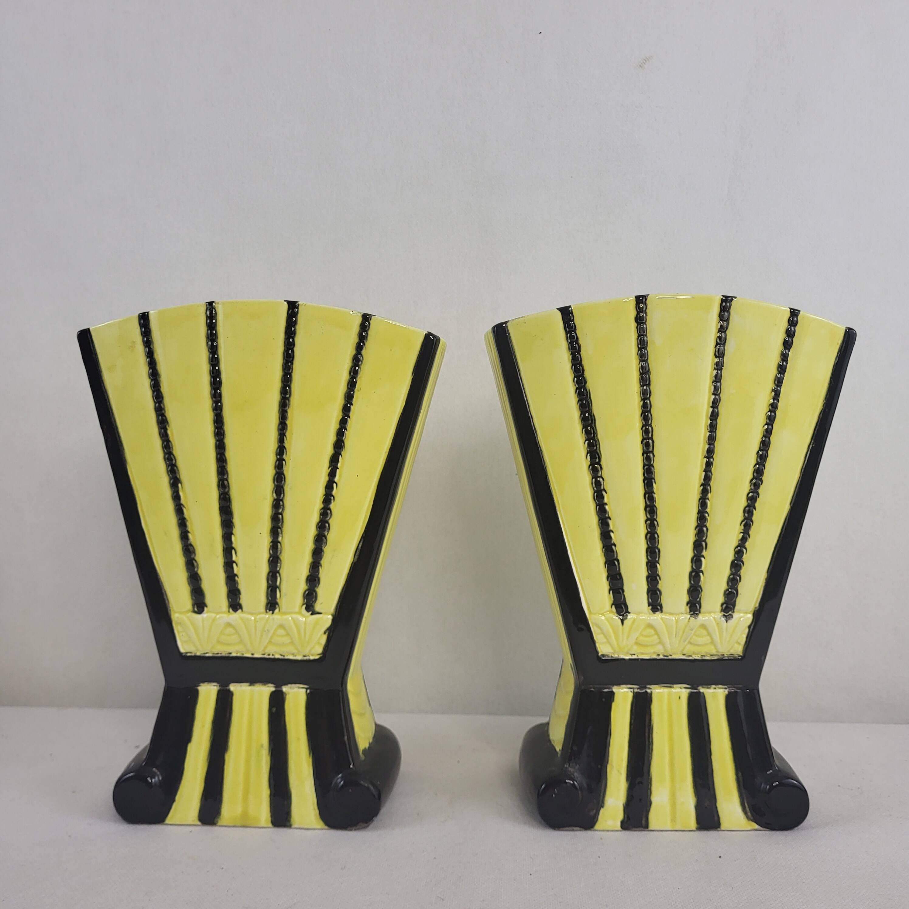 Pair of ceramic vases, early 20th century